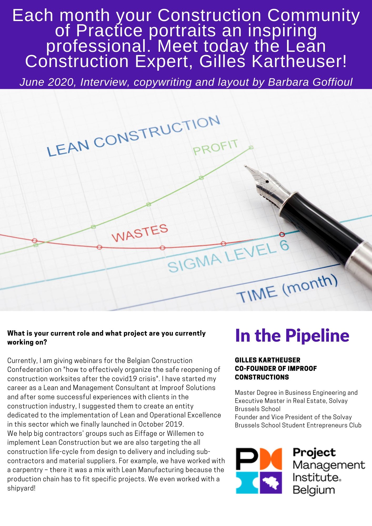 202006 PMI Construction CoP Monthly Portrait Gilles Kartheuser 2